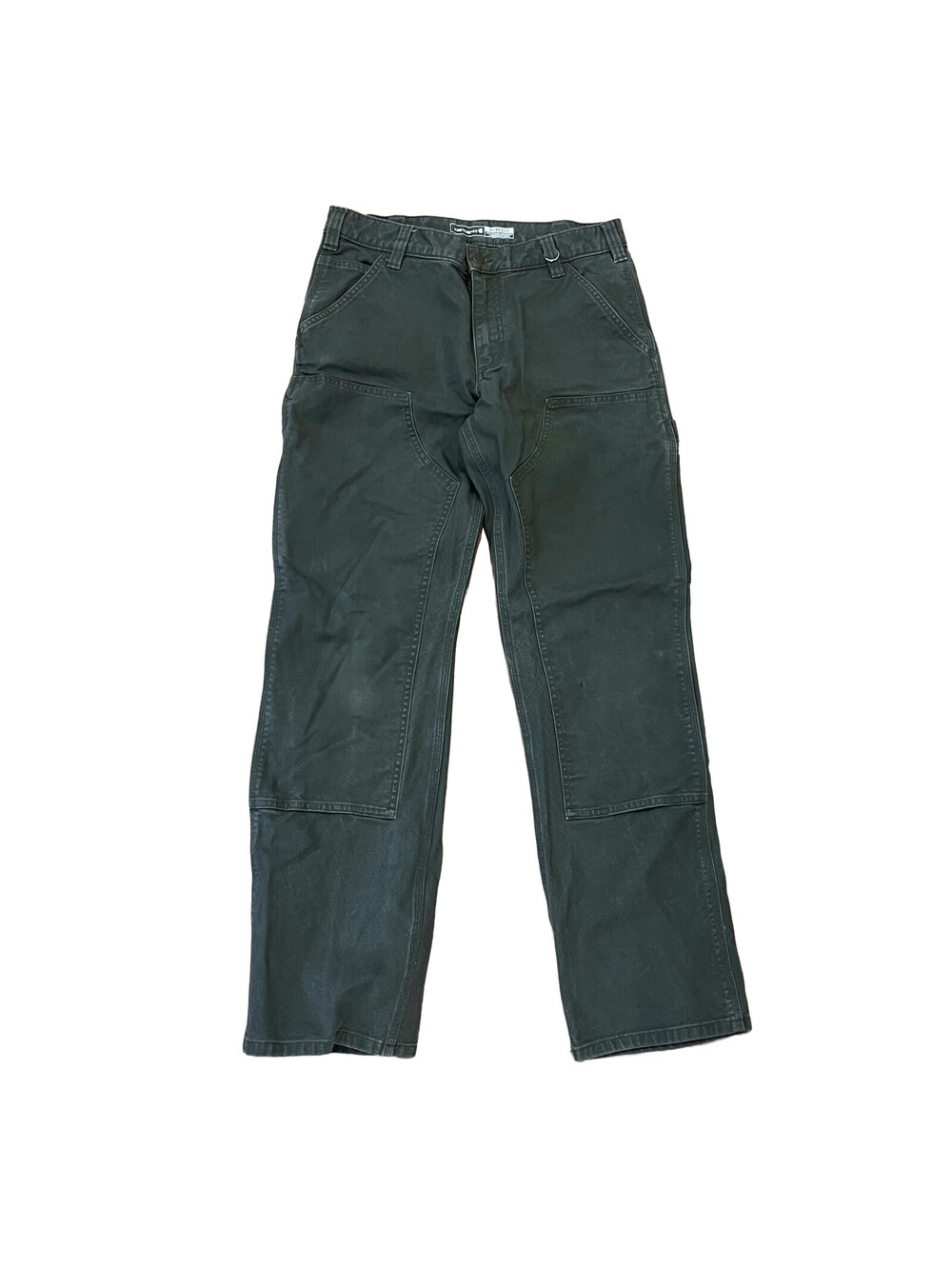 Carhartt Pants Moss Green 32x32 Double Knee Rugged Flex Relaxed Fit Jeans